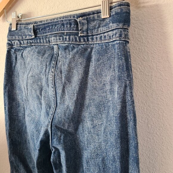 Abercrombie & Fitch US Women's Sz 4 Ultra High Rise Straight Leg Jeans Tie Waist - Picture 5 of 10